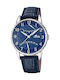 Lotus Watches Ceas Barbat 40mm Baterie cu Curea din Piele Albastră