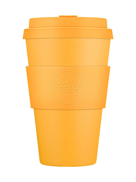 Graffiti Bananafarma Bamboo Cup with Lid Yellow 400ml