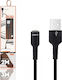 Moxom Regular USB to Lightning Cable Μαύρο 2m (CC-73)