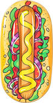 Hot Dog Aufblasbares für den Pool Mehrfarbig 190cm