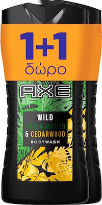 Axe Wild Green Mojito & Cedarwood Shower Gel for Men 2x400ml