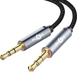 KLGO 3.5mm Male To 3.5mm Male Black 1m Audio Cable With Gold Plated Terminals KLGO AUX-1 KLGO 3.5mm Male To 3.5mm Male Black 1m Audio Cable With Gold Plated Terminals KLGO AUX-1