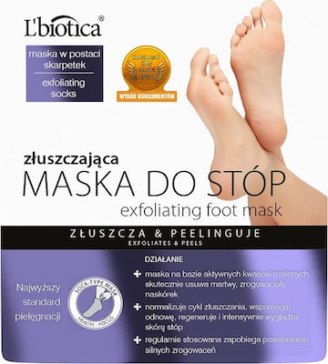 L'biotica Exfoliating Maske Απολέπισης für Beine & Körper 2Stück