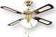 Perenz Bouquet Deckenventilator 105cm mit Leuchte Braun / Gold