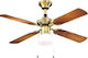 Perenz Gemini Deckenventilator 105cm mit Leuchte Metall Gebürstetes Messing