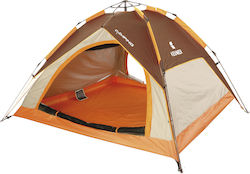 Keumer Automatisch Campingzelt Iglu Braun 3 Jahreszeiten für 3 Personen 210x210x140cm.