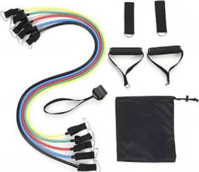 Optimum Gymtube Resistance Bands with Handles Set 5pcs Multicolour