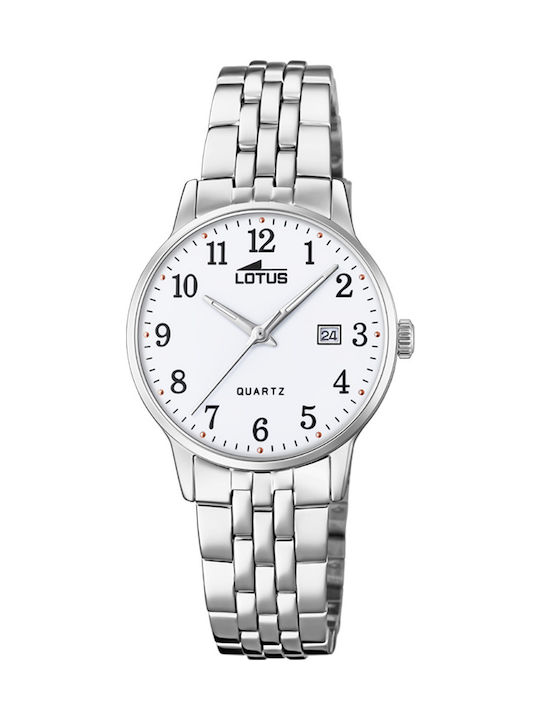 Lotus Watches Herrenuhr 35mm Batterie mit Silber Metallarmband