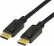 LogiLink Кабел DisplayPort Мъжки - DisplayPort Мъжки 2м Черен (CV0120)