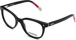 Fossil Plastic Eyeglass Frame Black FOS6028