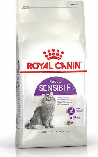 Royal Canin Regular Sensible 33 Dry Food Gluten-Free for Adult Cats with Sensitive Gastrointestinal with Poultry 10kg