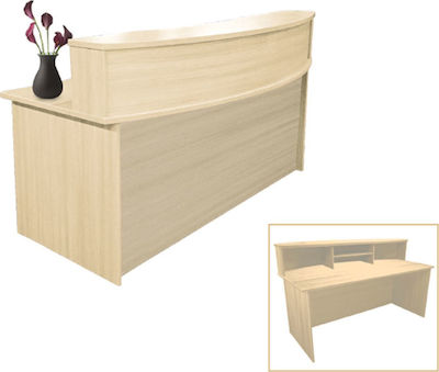 Woodwell Office Reception Beech L180xW90xH105cm