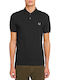 Fred Perry Men's Short Sleeve Blouse Polo Black