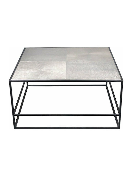 Hadston Square Metal Coffee Table Gray L80xW80xH80cm