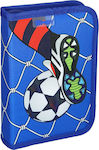 Gataric Football Goal Pencil Case Full with 1 Compartment Blue