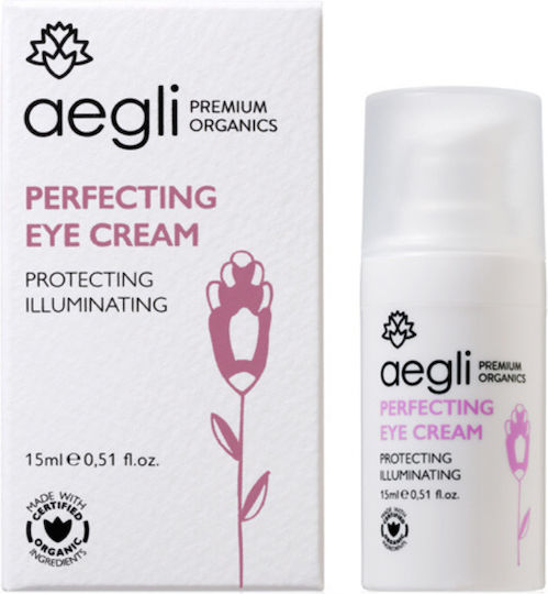 Aegli Premium Organics Κρέμα Ματιών για Ενυδάτωση , Αντιγήρανση & Μαύροι Κύκλοι 15ml
