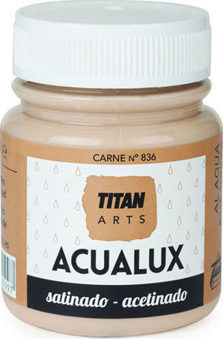 Titan Acualux Satin Υγρό Χρώμα Χειροτεχνίας Μπεζ για Ξύλο Νερού Μεταλλικών Αποχρώσεων Carne 836 100ml