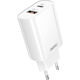 Remax Φορτιστής Χωρίς Καλώδιο με Θύρα USB-A και Θύρα USB-C 18W Quick Charge 3.0 Λευκός (RP-U37)