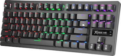 Xtrike Me GK-979 Tastatură Mecanică de Gaming Fără cheie cu Albastru personalizat întrerupătoare și iluminare RGB Negru