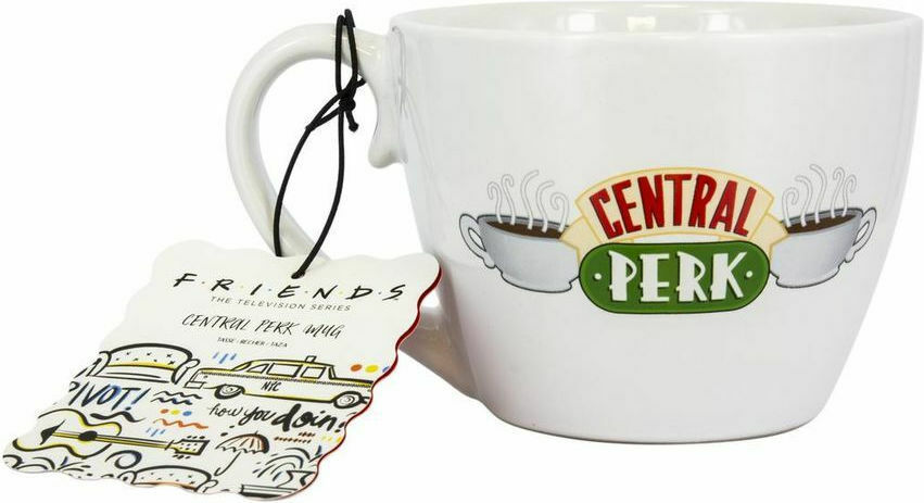 Paladone PP5612FR Friends Central Perk Cappuccino Mug Unique & Super Fun Way of Drinking Your Favourite Beverage Novelty Coffee Tea Ceramic Cup 
