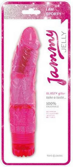 Toyz4lovers Jammy Jelly Blasty Glitter Ρεαλιστικός Δονητής 20cm Pink