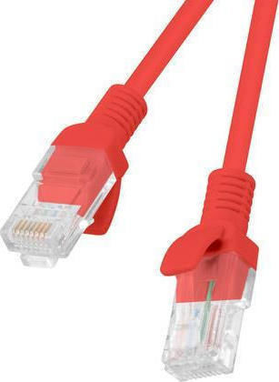 Lanberg U/UTP Cat.5e (Gigabit) Καλώδιο Δικτύου Ethernet 5m Κόκκινο