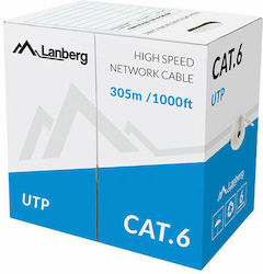 Lanberg LCU6-11CU-0305-S U/UTP Кат.6 Мрежов Кабел Ethernet 305м Сив