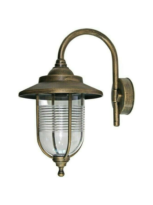 Adeleq Wall-Mounted Outdoor Lantern IP44 E27 Bronze