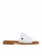 Leather Women's Flat Sandals Anatomic in White Color