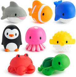 Munchkin Squirtin' Ocean Friends Fețe de stropit pentru 9++ luni 8buc