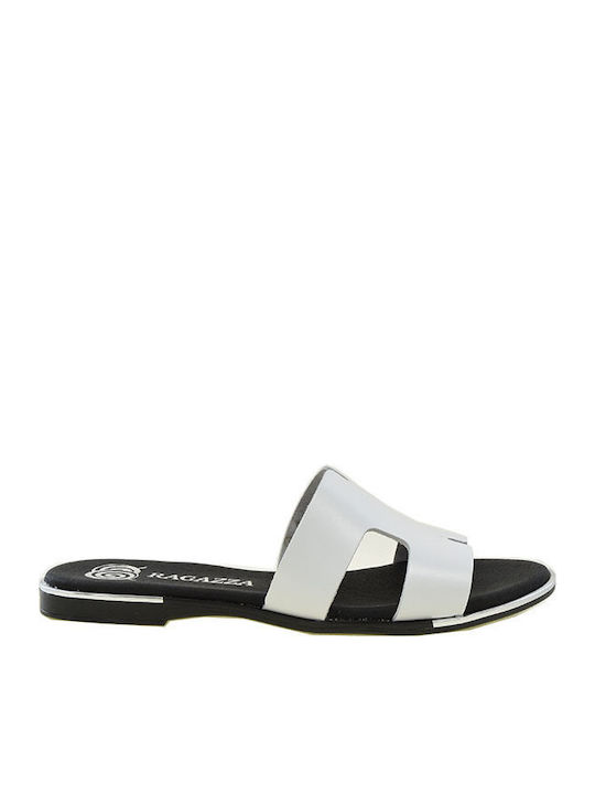 Ragazza Δερμάτινα Γυναικεία Σανδάλια white/silver
