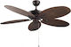 Leds C4 Phuket Deckenventilator 132cm Braun / S...