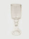 Faitakis Pack Kerzenhalter Glas in Transparent Farbe 11.5x11.5x35cm 1Stück