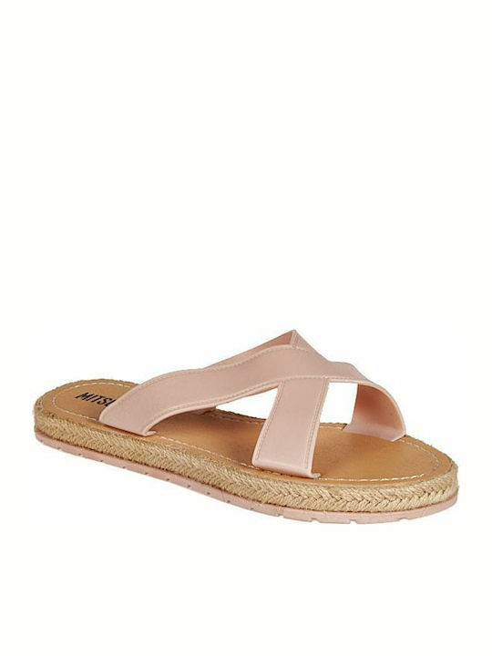 Mitsuko Frauen Flip Flops in Beige Farbe