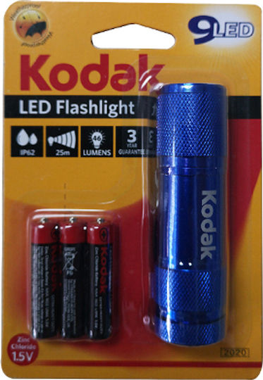 Kodak Φακός LED με Μέγιστη Φωτεινότητα 46лм 9 Flashlight Син Син