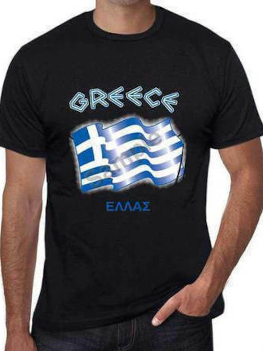 Greek Flag t-shirt Black