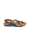 Plakton Leather Women's Flat Sandals Anatomic Vaqueta Vanilla Otan Leno