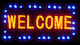 Welcome Semn LED cu mișcare Cu o singură față 50x26cm