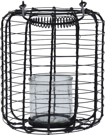 Felinar Metalic De masă Negru 18.5x18.5x21buc 1buc
