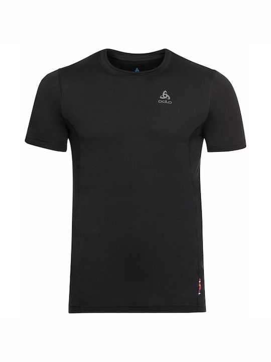 Men's T-shirt Odlo Men's Natural + Light Short-Sleeve Base Layer Top / Black / OD-110642-15000_1