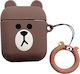 Lykl Bear Silicone Case Brown for Apple AirPods