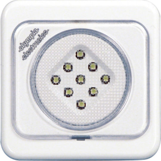 Olympia Electronics LED Leuchte Punkt für Schränke mit Batteriebetrieben GR-80/W 1Stück