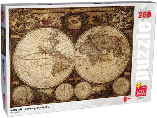Παιδικό Puzzle Παγκόσμιος χάρτης για 6+ Ετών 260pcs Next
