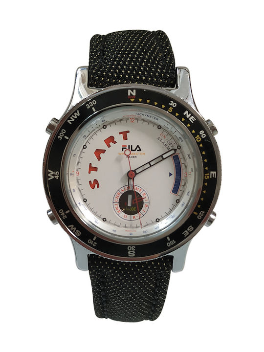 FILA Windmaster Ανδρικό Ρολόι 40mm Μπαταρίας με Μαύρο Υφασμάτινο Λουράκι
