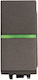 Abb Zenit Recessed Wall Switch Single Without Frame Brown