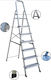 Profal Ladder Aluminum with 2+1 Steps 126pcs