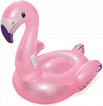 Children's Inflatable Ride On for the Sea Flamingo with Handles with Glitter 127cm.