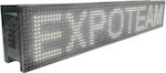 ExpoLedTeam LED Beschriftung Doppelseitig Wasserdicht 128x16cm Weiß