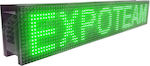 ExpoLedTeam Rolling LED Signs One - Sided Waterproof 128x16cm Green