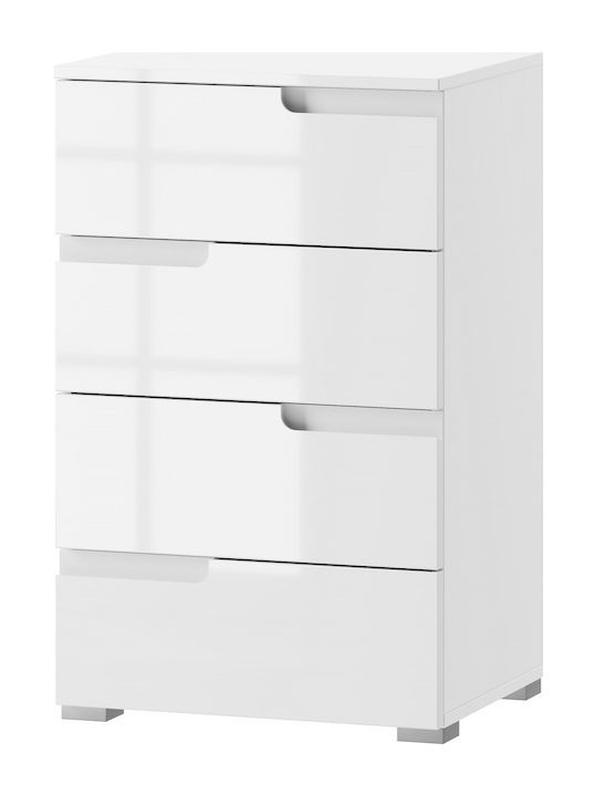 Aurora Storage Drawers with 4 Drawers Λευκή L50xW40xH80cm